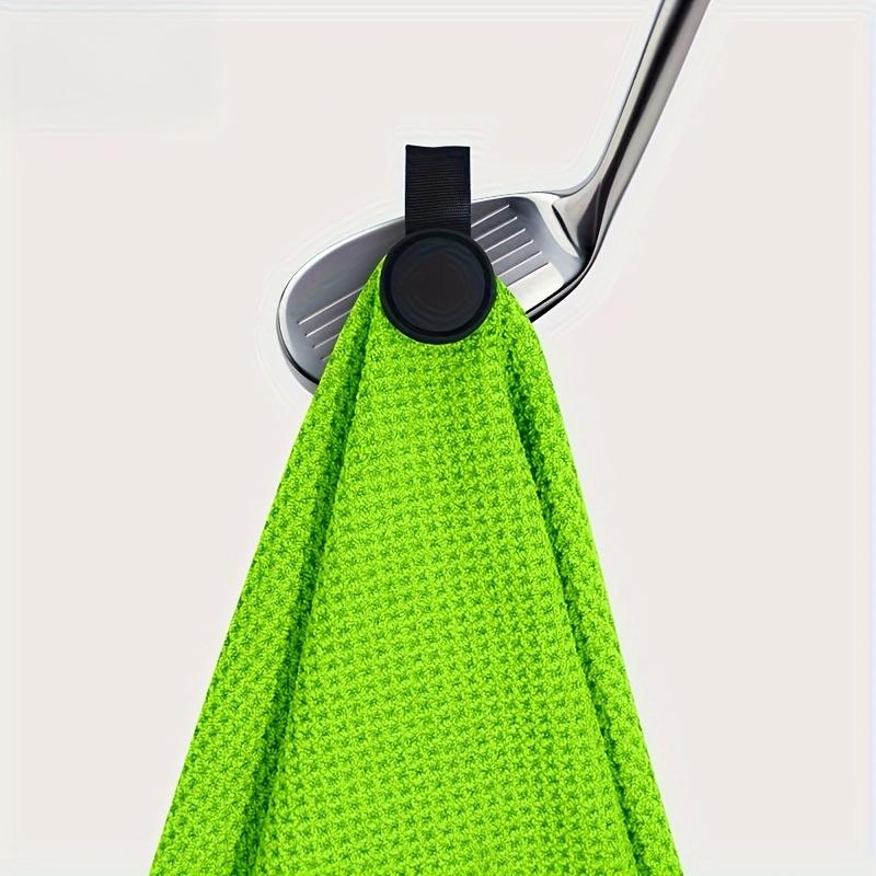 1Pc round Golf Towel with Magnetic Suction Waffle Design Strong Magnetic Sports Towel Embroidered/Printed for Christmas