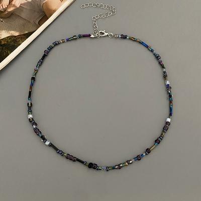 1 ud. Collar Gargantilla de Cuentas Irregulares para Mujer Moda Tendencia Popular Joyería Corta para el Cuello Collar Colorido Venta al por Mayor