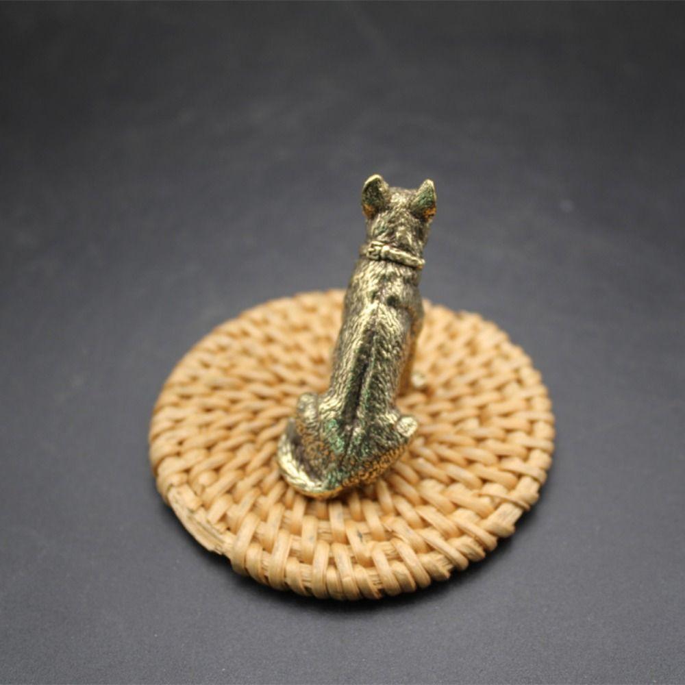 Pure Copper Copper Wolf Dog Antique Puppy Miniatures Retro   Home Decor