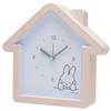 Factory Miffy Analog Continuous Second Can be Used as a Table or Wall T'S House-Shaped Clock, Silent, Hand, Clock, Pink, MF-5520345PK