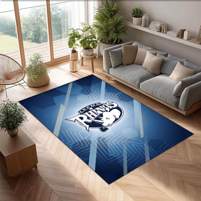 Leeds Rhinos Crystal Velvet Carpet Soft Anti?Slip Floor Mat Comfortable Home Living Room Bedroom Decor Rug