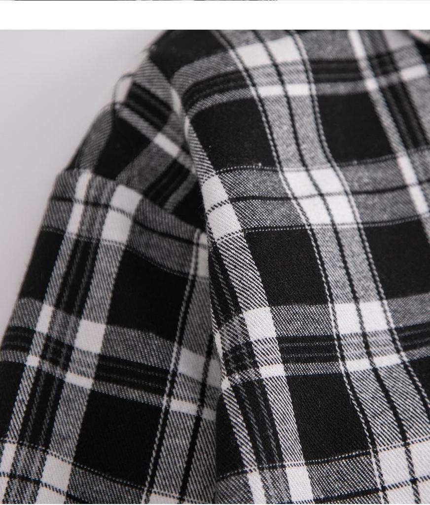 Children's Korean Style Plaid Fleece-Lined Shirt - Autumn/Winter Long Sleeve Cardigan for Boys (2023)