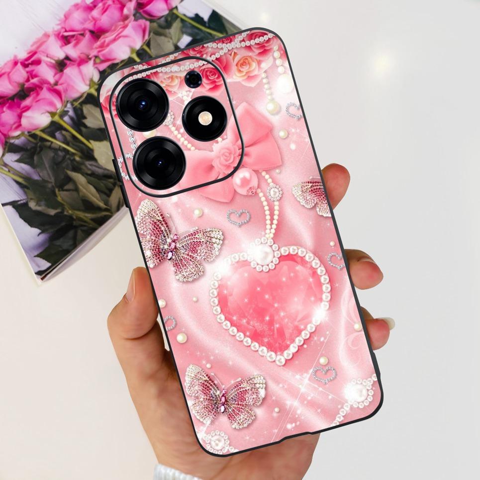 Für Tecno Spark 10 / 10 Pro / 10c Hülle Rückseite Totenkopf Drache Cooler Stil Cartoon Hüllen Weicher Schwarzer Silikon Stoßfänger Für spark10
