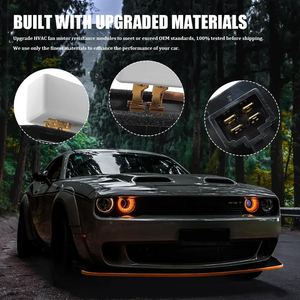 HVAC Fan Blower Motor Resistor, AC Blower Motor Resistor, AC Heater Resistors, Car Accessories Compatible With Dodge Ram 1500 2500 3500 Pickup Grand