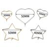 20pcs Stainless Steel Star Love Heart Earrings Pendants Wire Loop Hoops Gold Dangle Drop Earring DIY Jewelry Making Accessories