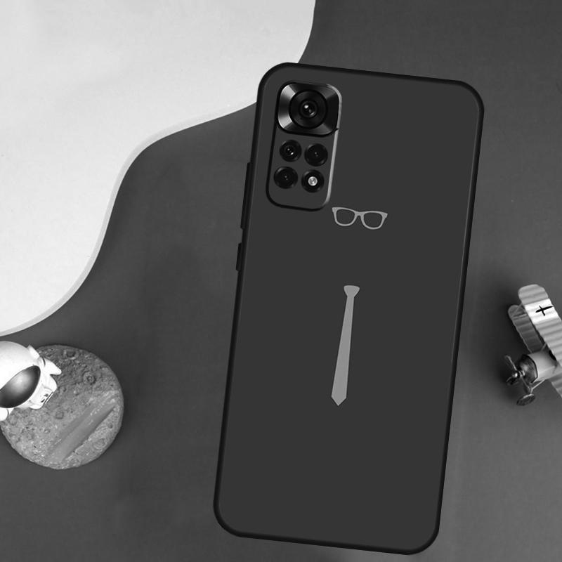 

Suit and Tie Case For Xiaomi Redmi Note 13 Pro 14 12 9 10 11 Pro 10S 11S 12S Redmi 14C 13C 10C 12C Cover Redmi Note 10 Pro