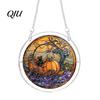 Comfortable Hand Feel Puzzle Halloween Acrylic Suncatcher Window Hanging,7.87 Inch Sun Catcher Adult Activity Decoration Ornament, Ideal for