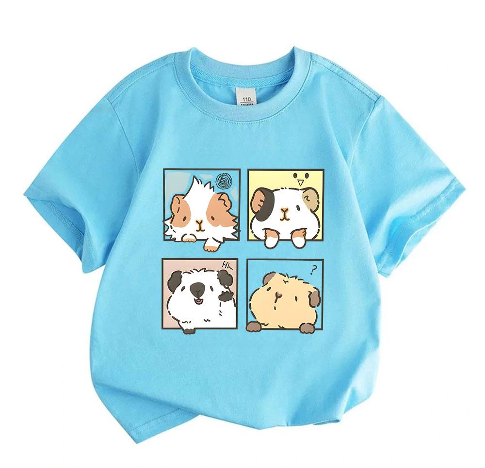 Kids Unisex Boys Girls 100% Cotton Short Sleeve Crew Neck T-