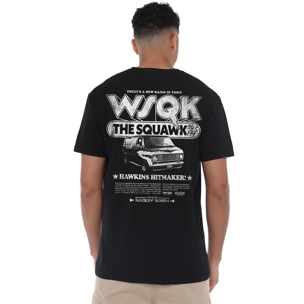 Stranger Things Hawkins Hitmaker Wsqk Back Unisex T-Shirt S-5XL Black S