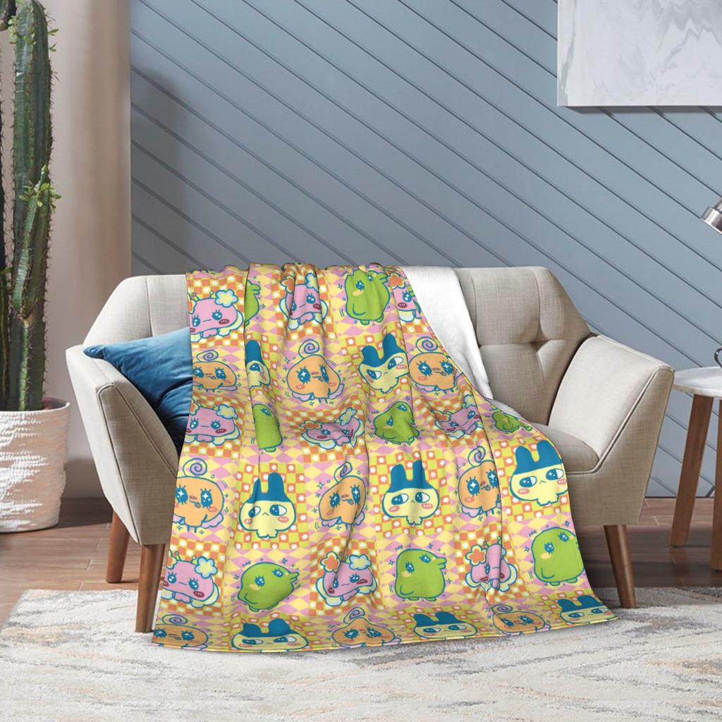 Tamagotchis Mametchi Chamametchi Flannel Blanket Awesome Throw Blankets for Home 150*125cm Bedspread