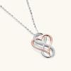 Silvere Glam Stylish And Elegant Heart-shaped Moissanite Necklace, High-end Silver Pendant, New Rose Gold Collarbone Chain
