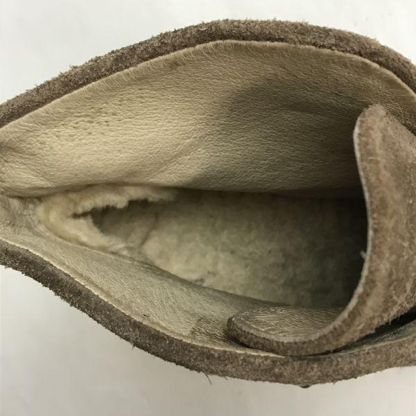 UGG Suede Short Heel Shearling Boots Beige Size US6 23.0cm(USED)