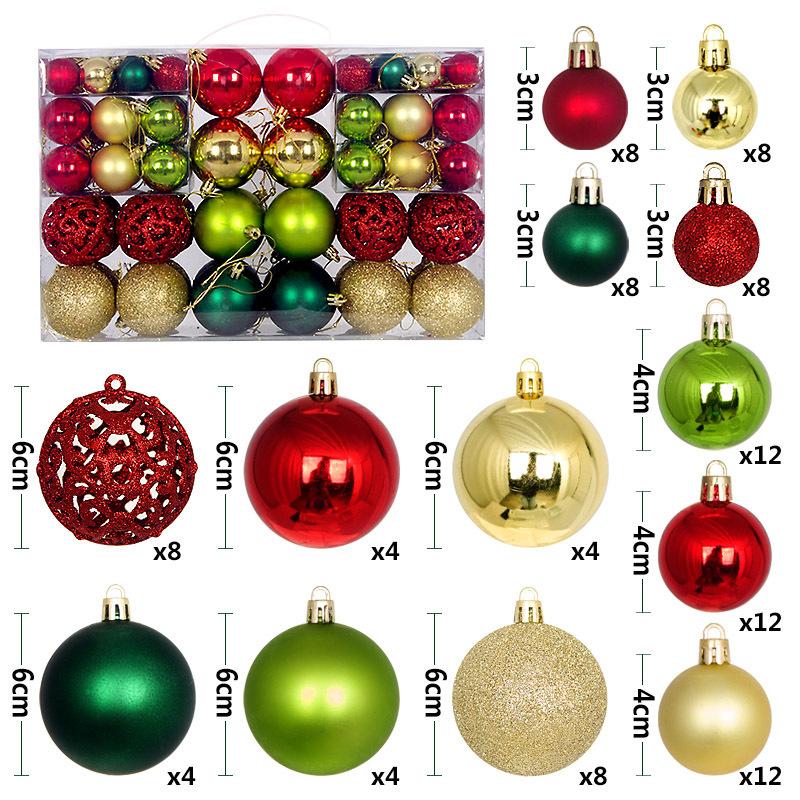 100pcs Christmas Decor Baubles Tree Xmas Balls Party Wedding Ornament Party Supplies Xmas Ornament Ball Xmas Baubles