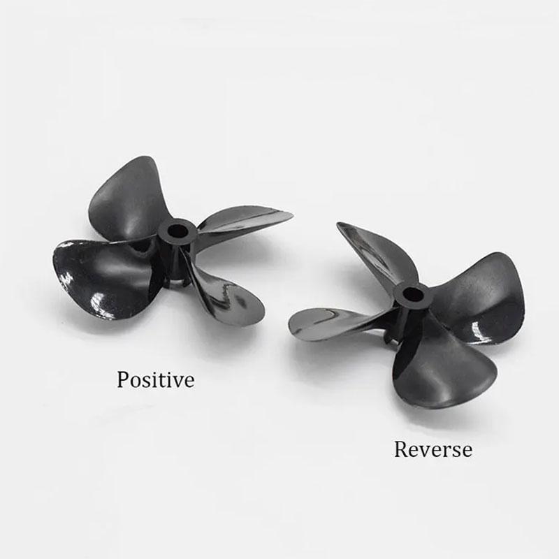 1pc Rc Boat Propeller High Thrust 4 Blades Propeller Positive & Reverse Paddel Fits For Rc Bait Boat Trawl Boat DIY Ship Parts