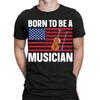 Geboren um Musiker zu sein Musikinstrument Gitarre Herren Damen T-Shirts Top #TA-89
