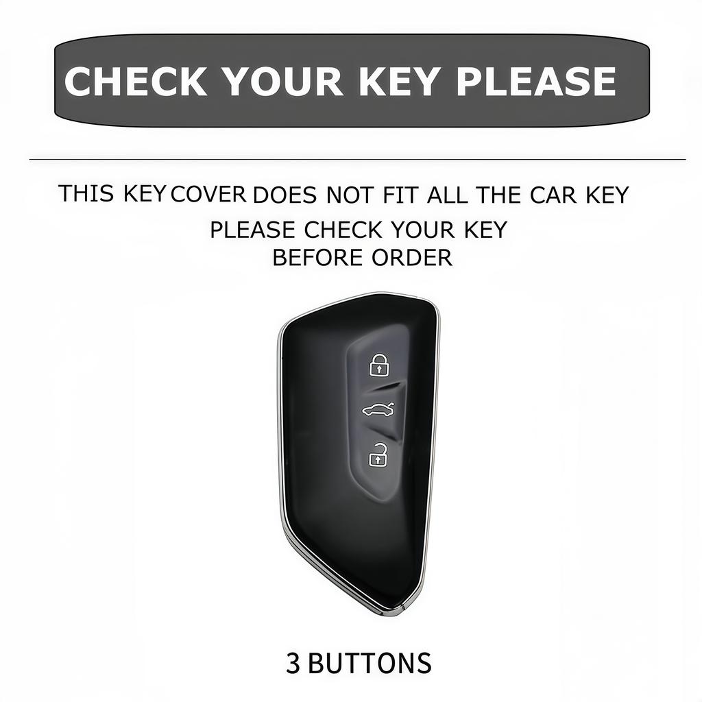 Leather Key Fob Case For Vw Volkswagen Tiguan L Tayron T-Roc Teramont Magotan B8 Passat Smart Remote Key Cover Protector Shell