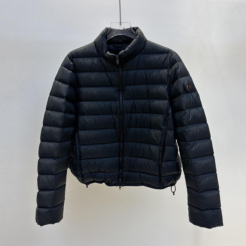 New stand-up collar ribs down jacket women's short light and casual versatile white duck down fashion jacket winter