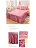 Ruffled Bed Skirt: Non-Slip One-Piece Dust Cover for Girls, Sizes 1.5 & 1.8