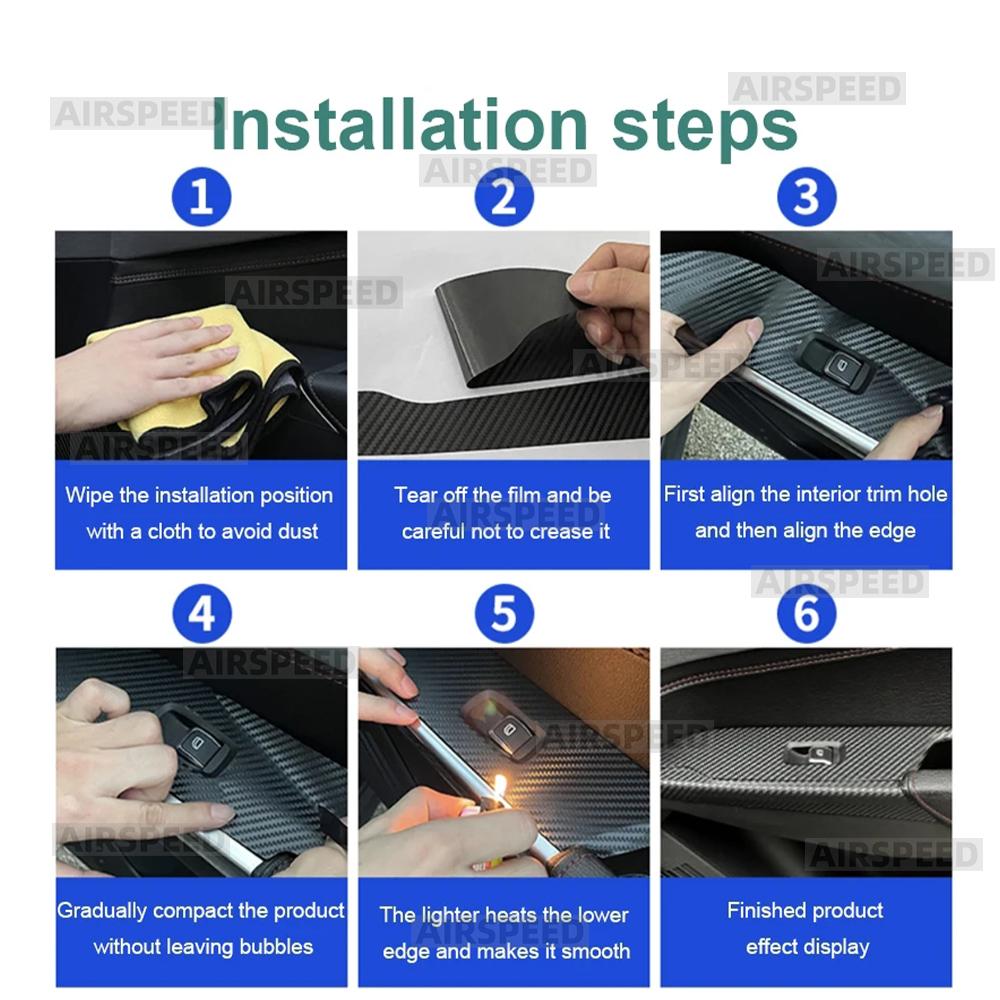 Carbon Fiber Style Interior Sticker for F30 F31 F34 F3GT 2013-2018 Center Console Multimedia PET Interior Panel