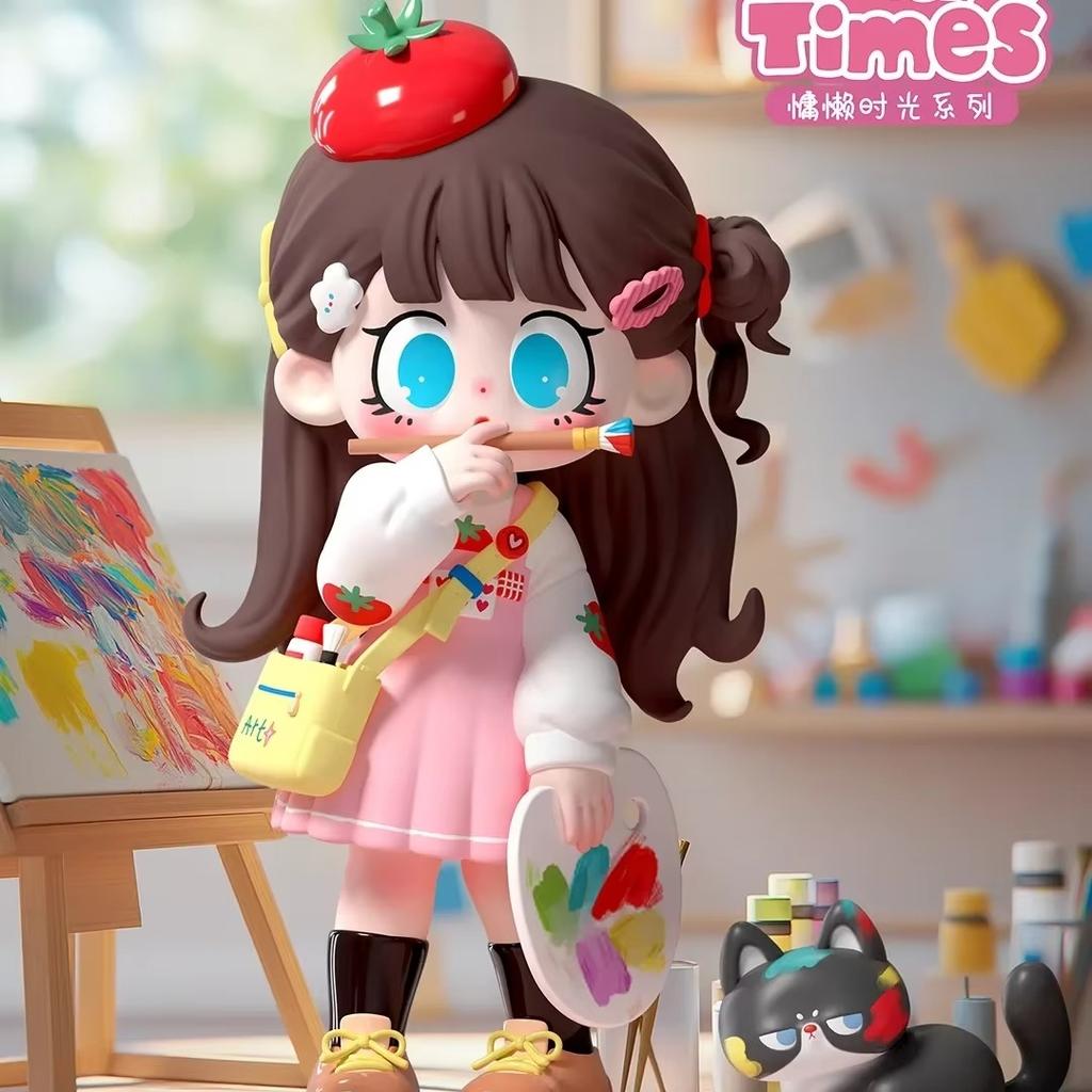 In-Stock Milay Girls Mystery Box Lazy Time Series 3 Trendy Figurines & Ornaments In-Stock Birthday Gift For Girls