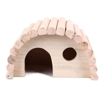 Hamster Wooden House Cute Arch Shape Warm Safe Sturdy Guinea Pig Wooden House for Hamsters Gerbils Rats Small Animals
