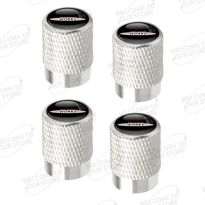 Aluminum For John Cooper Works JCW Logo Mini Cooper R59 R60 R61 F55 4pcs Car Decor Wheel Tire Valve Caps Stem Cover Accessories