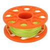 Diving Finger Reel Scuba Reel with Double End Hook 30m Fluorescent Green Line for Underwater Sports Orange