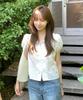 TTUDEMENT Eyelet Lace Puff Blouse_White