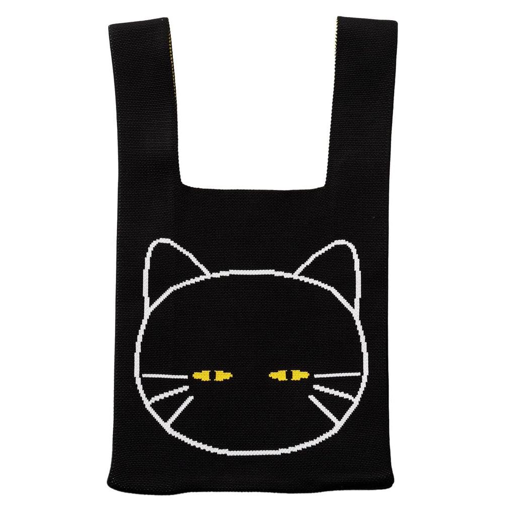 Nitori Strick-Tragetasche, Deco-Katze, 2117300027144