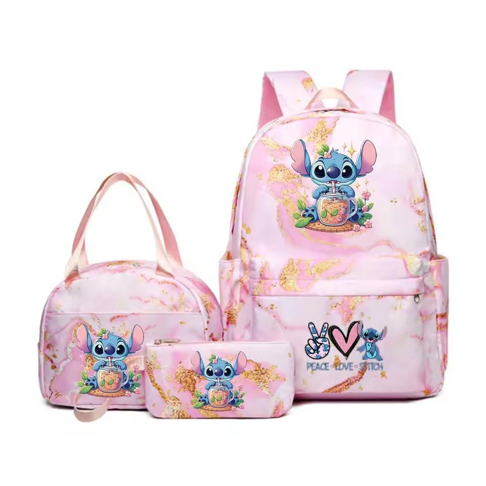 Three-Piece Schoolbag, Primary And Secondary School Backpack, Youth Travel Backpack, Cartoon Backpack.