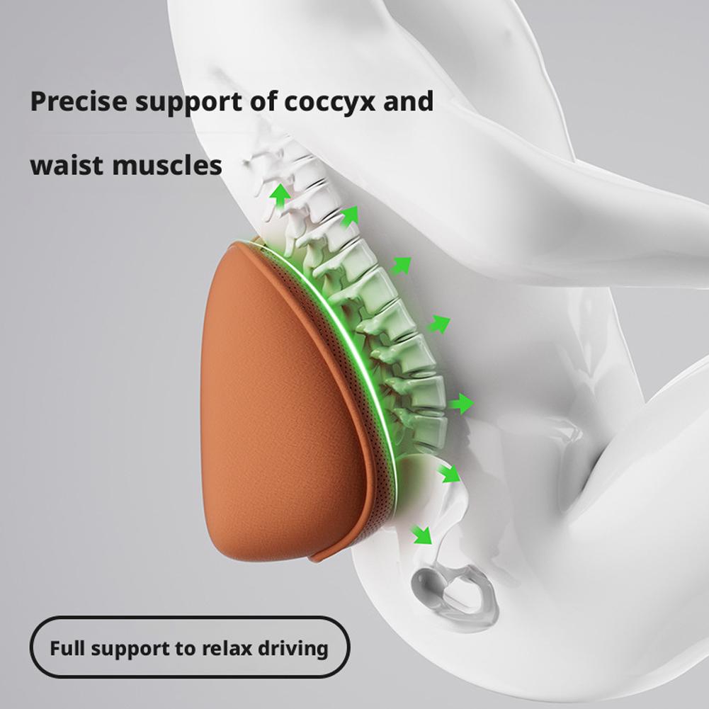 Car Seat Lumbar Support Waist Pillow Breathable Ergonomic Back Cushion Non Slip Lower Back Protection For Long Driving Office