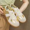 Spring Autumn Fashion Sneakers Women Genuine Leather Shoes Flat Casual Brand Ladies Shoes Gold Silver Beige