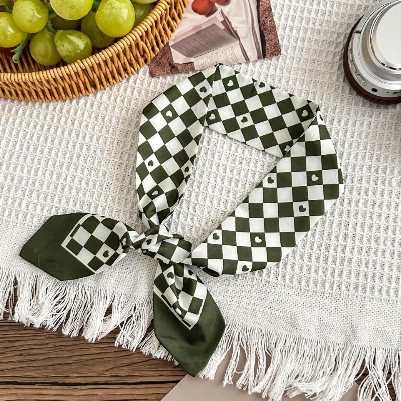 

Шелковый шарф универсальный галстук бант для волос плетеная повязка для волос завязанная лента для сумки с рубашкой маленький воротник шелковый шарф пояс