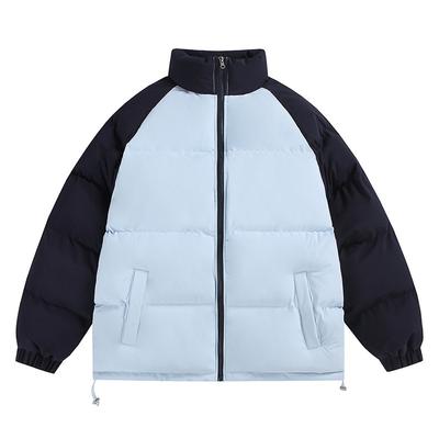 Stand-up Collar Cotton-padded Jacket, Winter Couple Cotton-padded Jacket, Thickened Warm Bread Clothes, Men's Casual Color-matching 