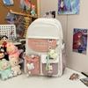 Nylon Student Backpack With Air Cushion Straps For School And College Use