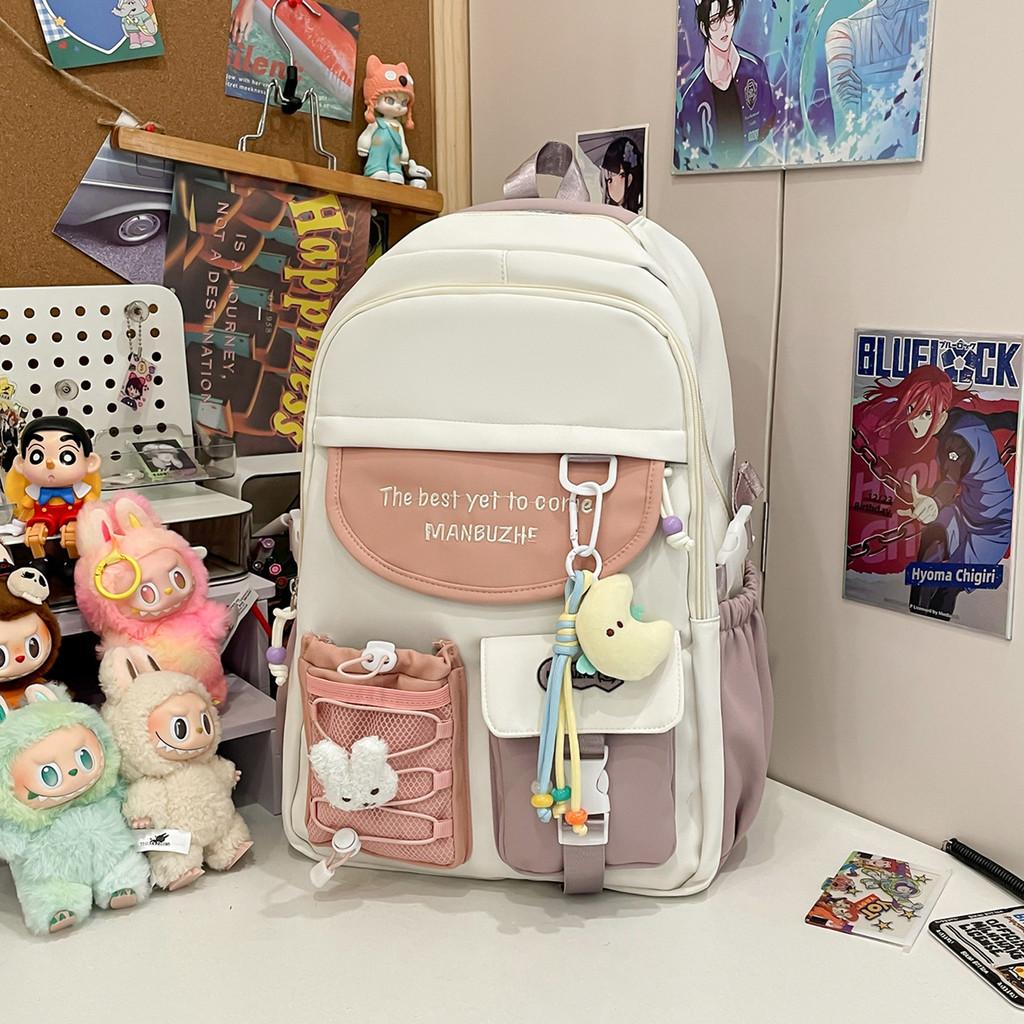 Nylon Student Backpack With Air Cushion Straps For School And College Use