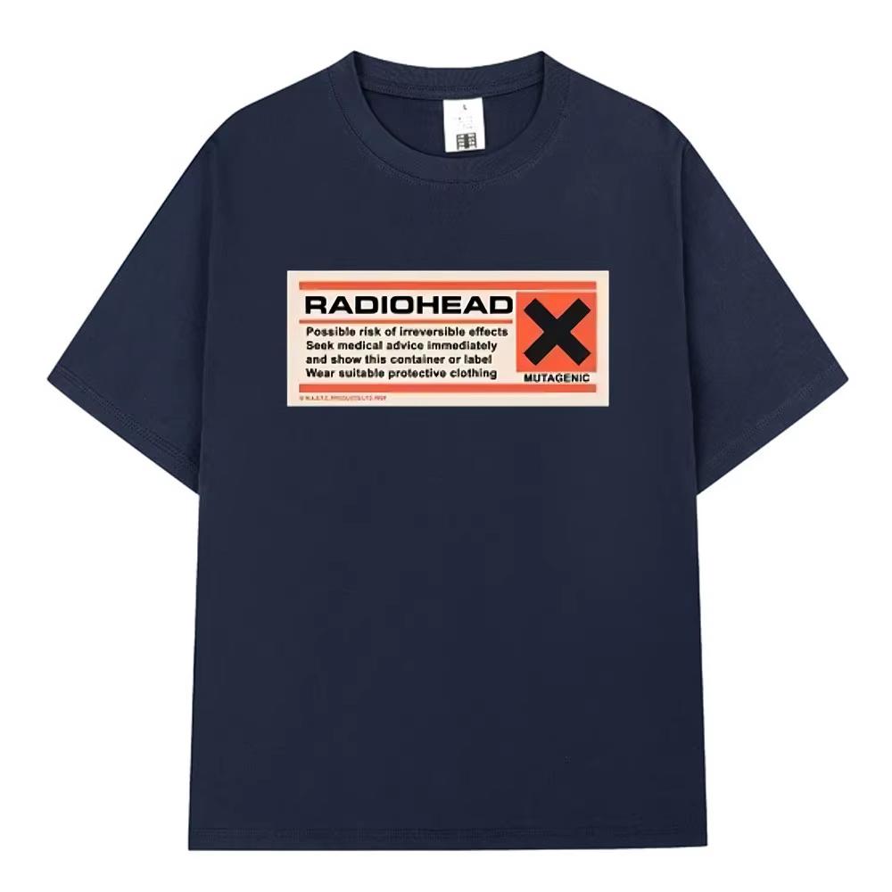 2026 Summer Hot Sale Rock Band Radiohead Mutagenic T Shirts Unisex Unisex Gothic Retro T-Shirt Y2k Gothic Cotton Oversized T-Shirts