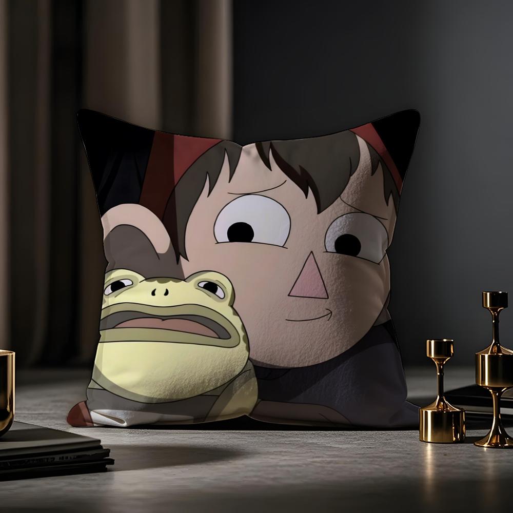 Povlak na polštář Over The Garden Wall Povlak na polštář proti roztočům Neviditelný zip Hedvábný krátký plyš Povlak na polštář na pohovku