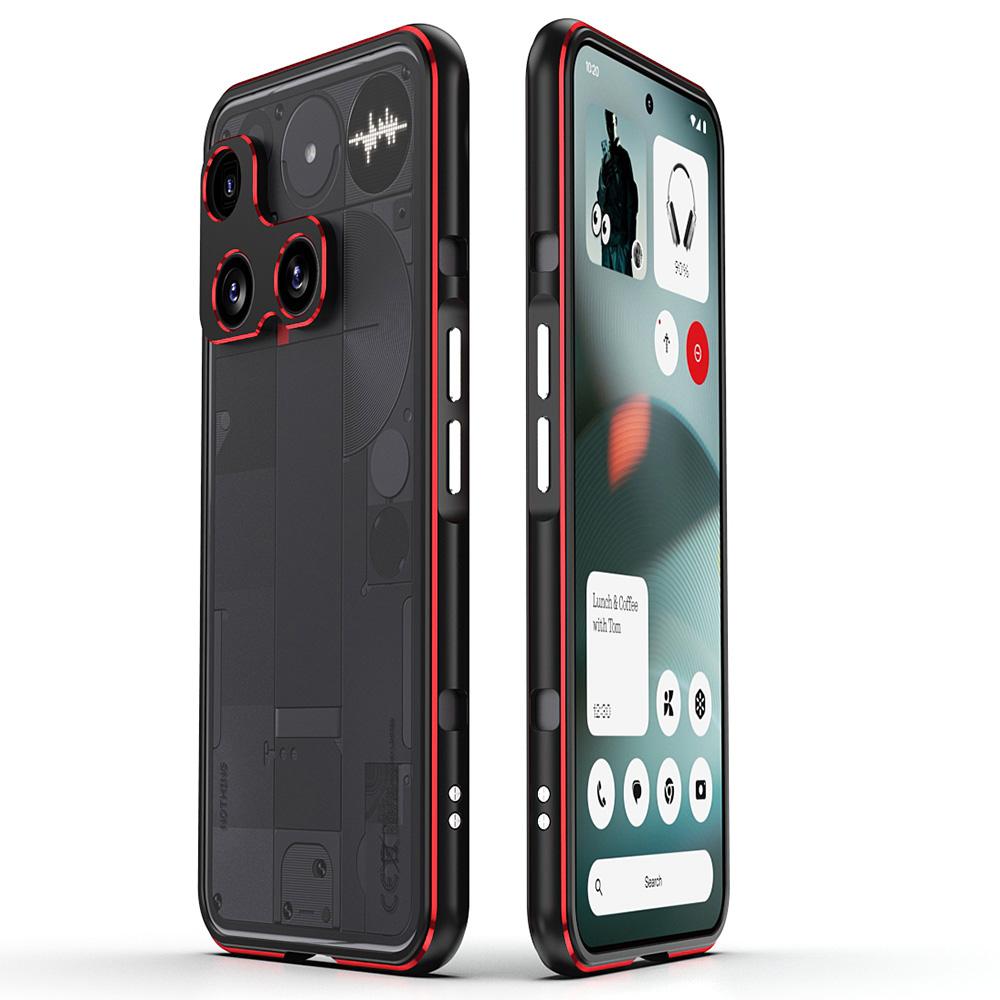 För ingenting telefon (3) 5G Stötfångarskal Metallram Telefonskydd med Kameralinsskydd