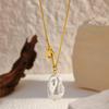 Luxury Titanium Steel Necklace For Women Gold Elegant Pendant Minimalist Design Long Lasting Jewelry