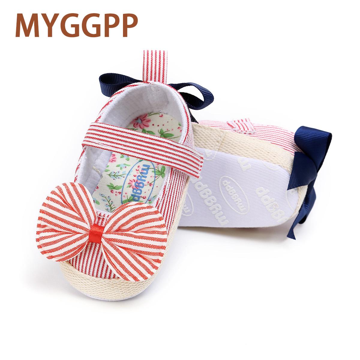 

MYGGPP Полосы бабочки Эффектные детские туфли Обувь принцессы Обувь для малышей на мягкой подошве Детская обувь