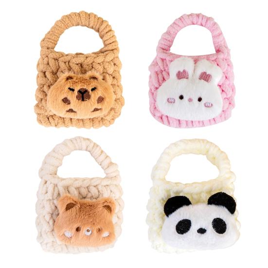 Crochet Animal Coin Purse Handmade Knitting Earphone Lipstick Keys Storage Bag Women Girls Small Handbag Pouch Birthday Holiday Gift