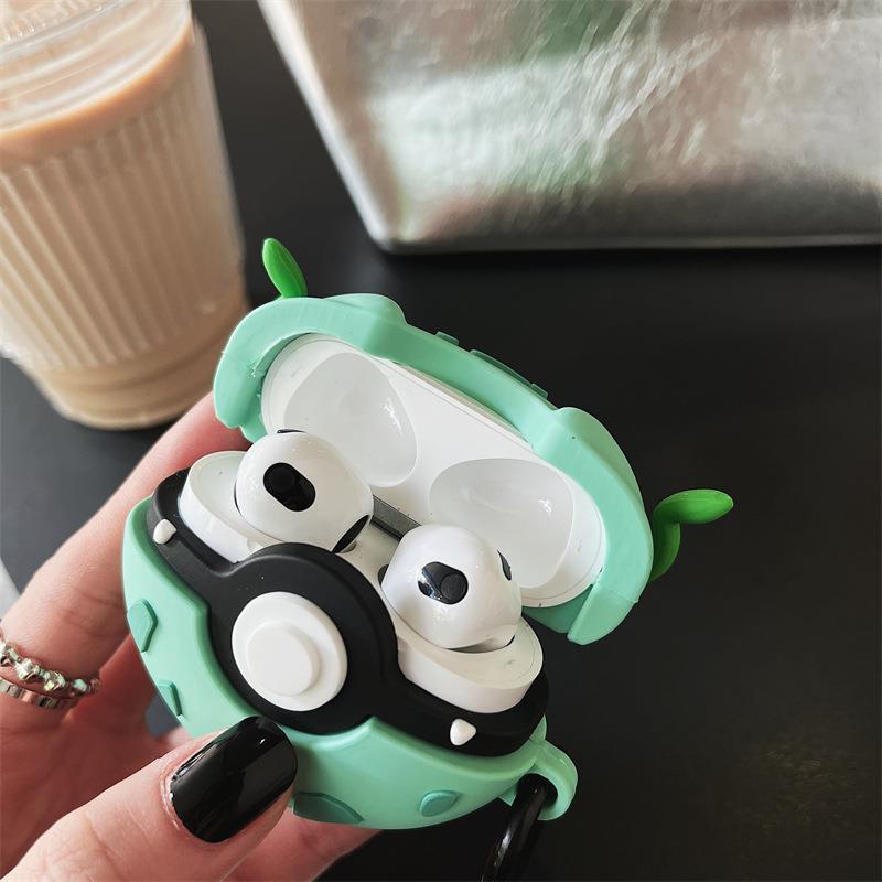 For Airpods 4 Case 2024,Pokemon Green Ball Shockproof Protective Earphone Silicone Cover For Airpod 4 Case Funda Boys Girls