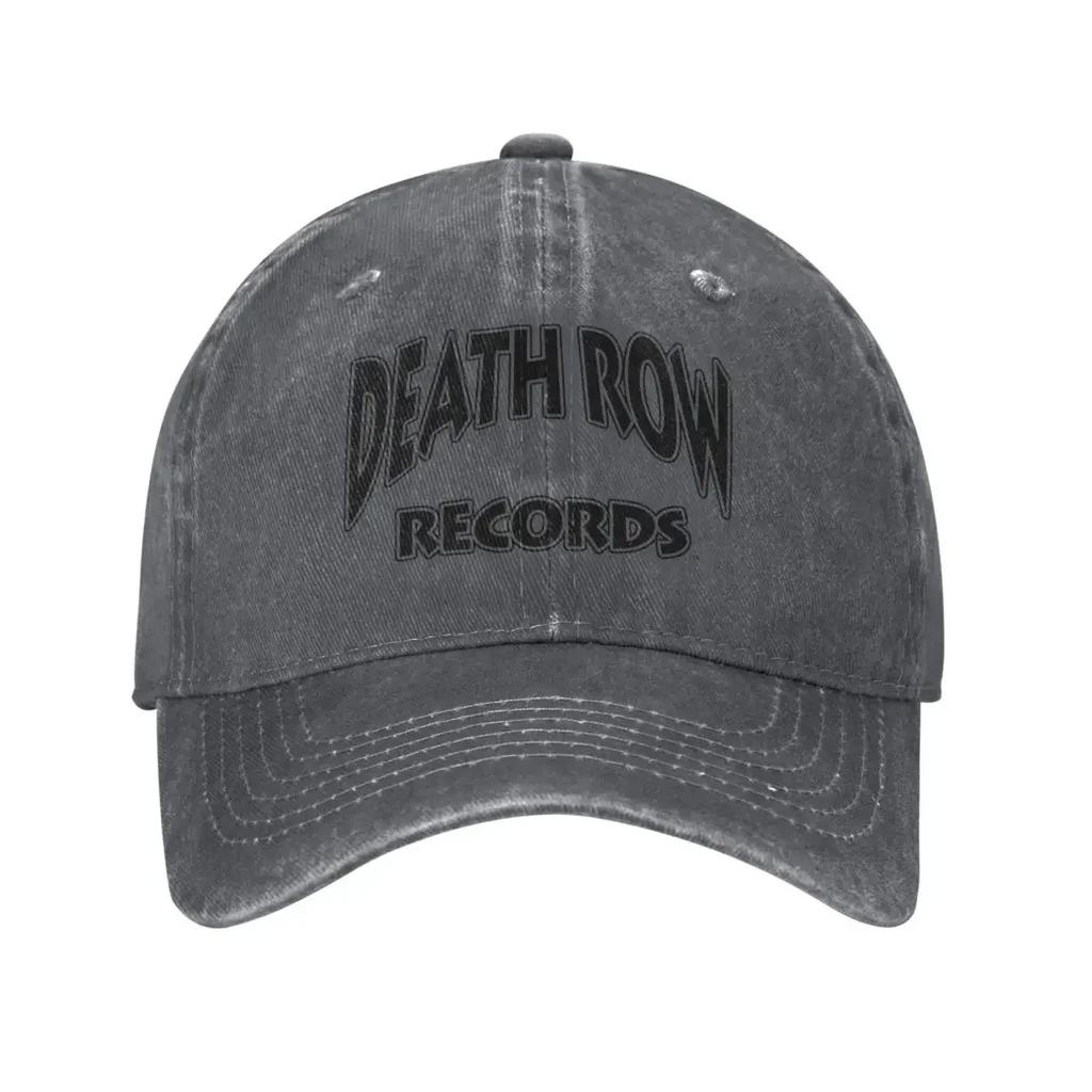 Vintage Hiphopové kšiltovky Death Row Records Unisex Styl Opotřebované Prané Snapback Klobouk Všechna Roční Období Nastavitelný Střih