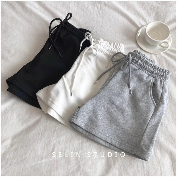 Women's High-Waist Casual Sports Shorts - Slimming, Elastic, Versatile Summer Wear