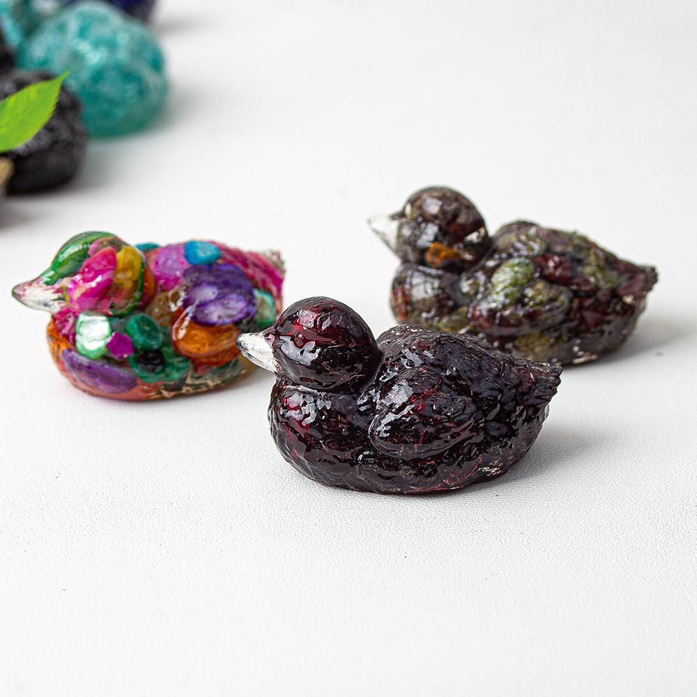Water Crystal Resin Art Piece Duck Ornament For Home And Tabletop Decor