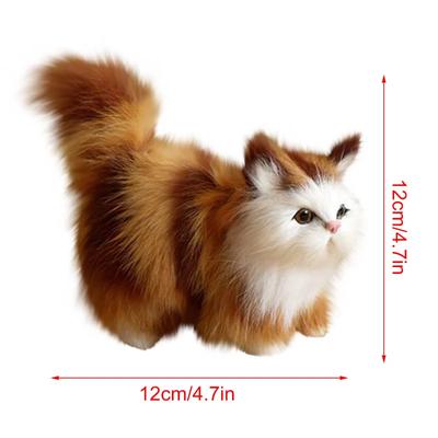 Little Cat Plush Toy Cute Simulation Cat Soft Filling Model Fake Cat Gifts Birthday and Valentine's Day To Children and Girls