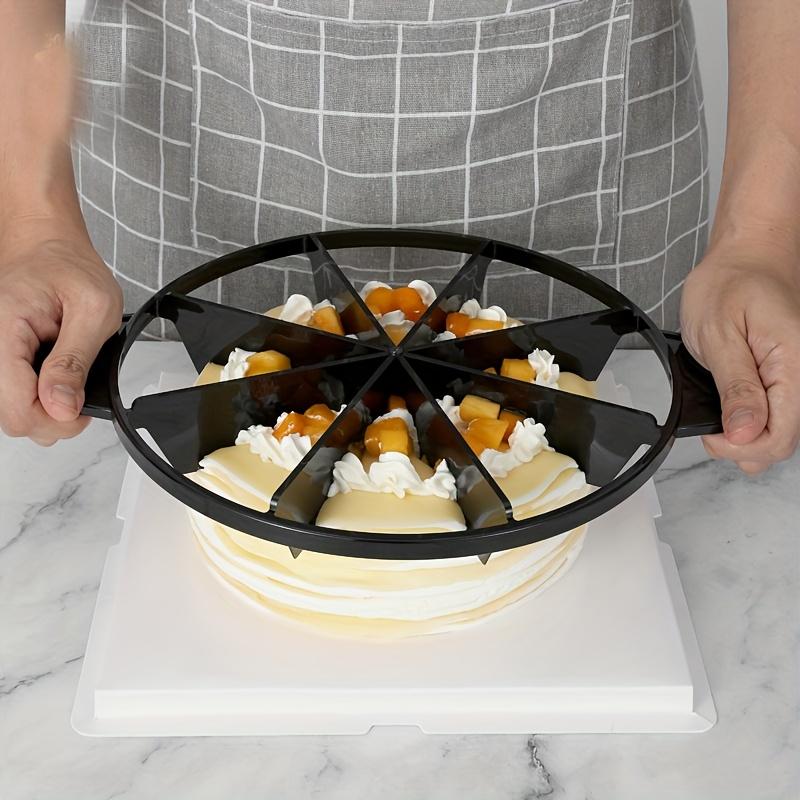 1pc Cake Slicer & Server - Round, Even Cake Cutter with 6/8 Triangular Blades for Cheesecake Desserts Baking Essentials