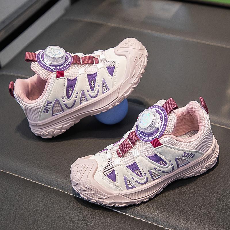 

Big stupid bear children s sandals summer rotating buckle bag head sandals mesh breathable sneakers for boys and girls 26 yards inner length about 16.5CM