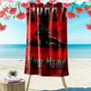 Name Custom Duty Call Ghost Print Beach Towel, Large Soft Quick Dry Towel for Beach Camping Swimming